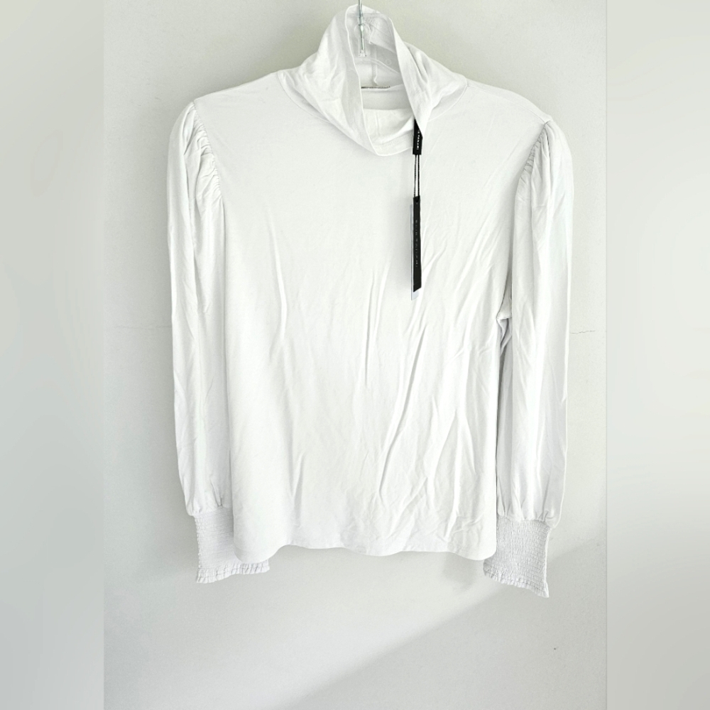 Elie Tahari Jersey White Turtleneck NWT